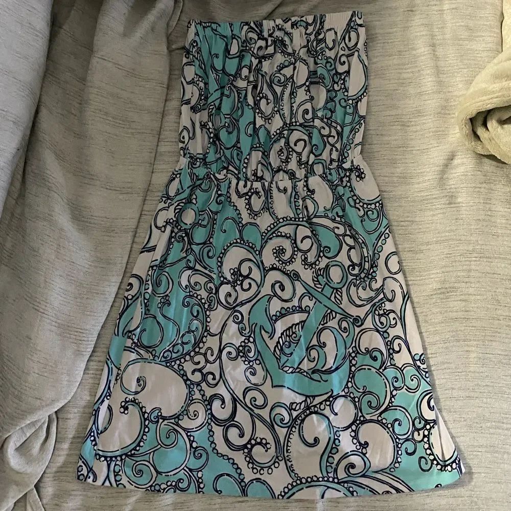 Lilly Pulitzer Shape Up Or Ship Out Atwood Strapless Jersey Dress - Picture 4 of 6